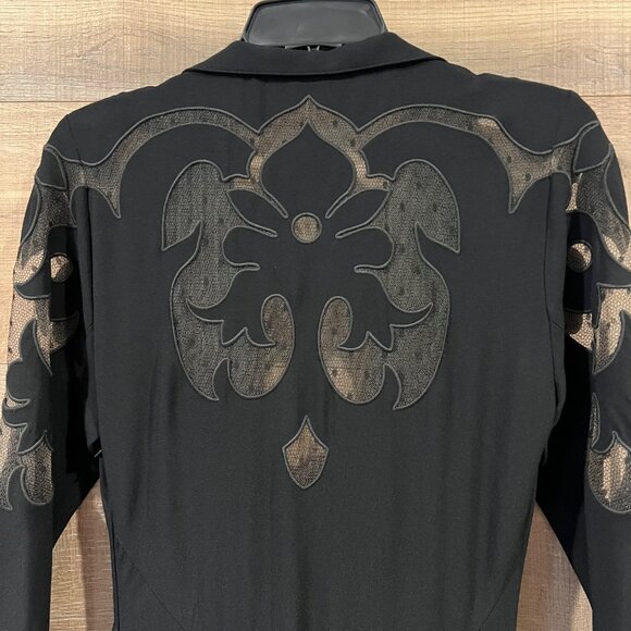 ETRO Cutout Tulle & Crepe Tie Front black Gown dress  6US / 42IT - Picture 12 of 16